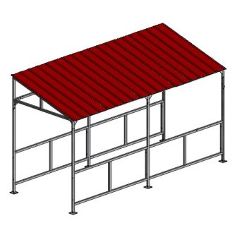 Slanted Roof Cart Corral